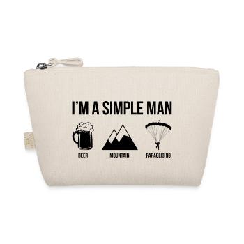 I'm A Simple Man Graphic Parachute Paragliding Sky - Bio-Täschchen - Natur - Vorne