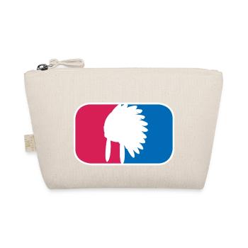 Indianer Häuptling Kopfschmuck lustige Geschenk - Bio-Täschchen - Natur - Vorne