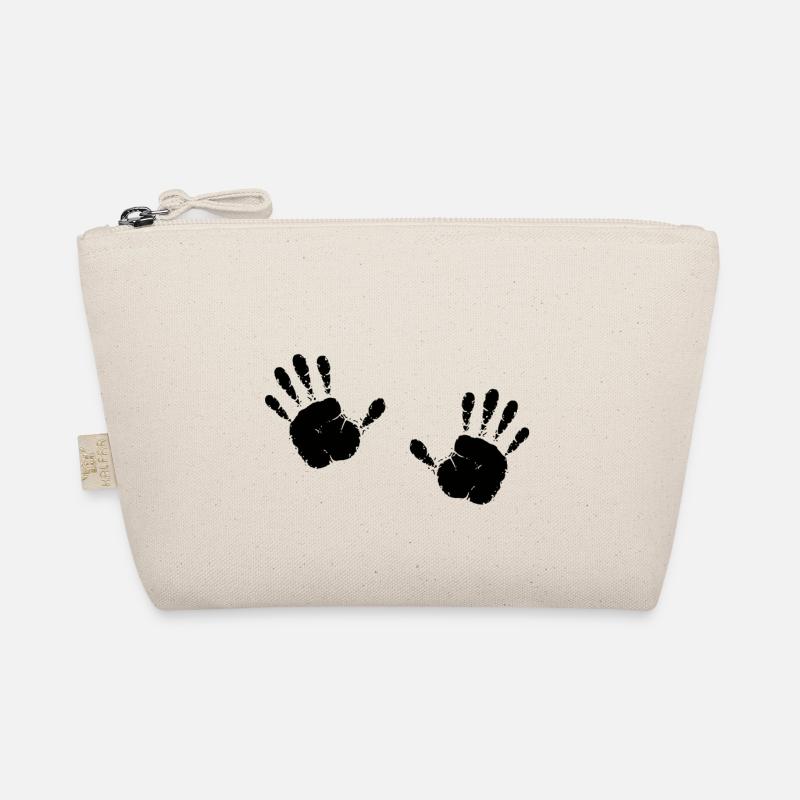 Schwarze Handabdrücke Bio-Täschchen