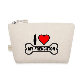 Frenchton Dog I love my - Organic Pouch - nature - Front