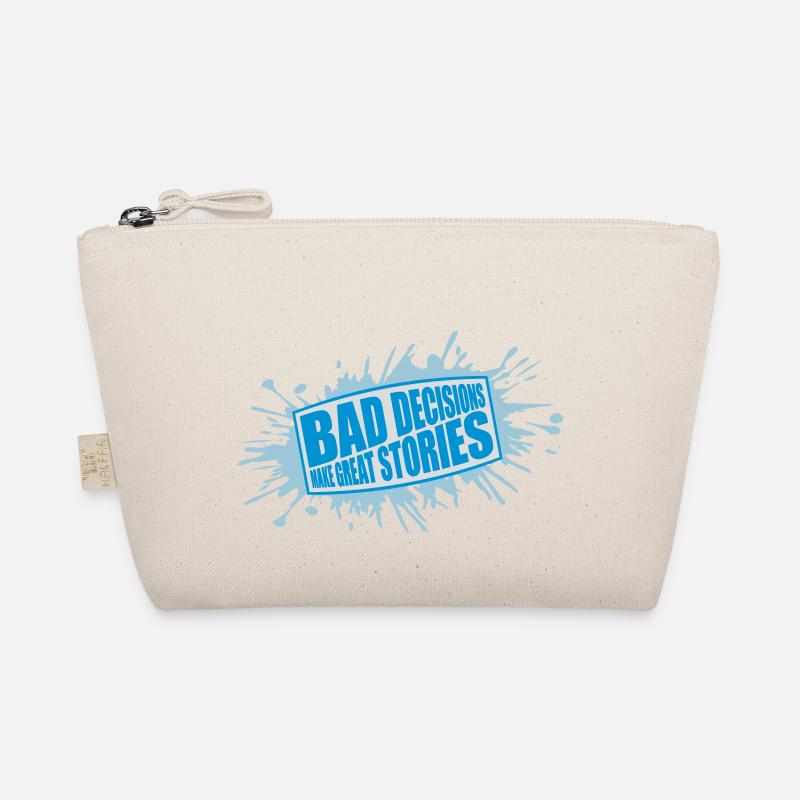 bad decisions great stories - Bio-Täschchen - Natur