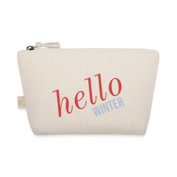 hallo winter kalte jahreszeit love cold weihnacht - Bio-Täschchen - Natur - Vorne
