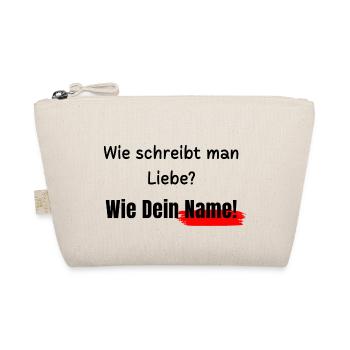 Wie schreibt man Liebe? - Bio-Täschchen - Natur - Vorne