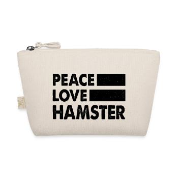 Peace Love Hamster Animal Owner Hamster Lover Pet - Bio-Täschchen - Natur - Vorne