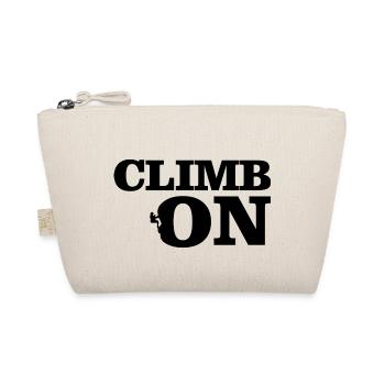 Climb On Graphic Climbing Boulder Rock Climber Mou - Bio-Täschchen - Natur - Vorne