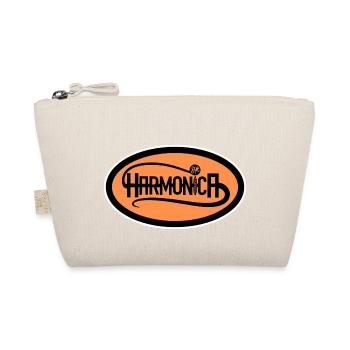 Harmonica Logo Style white edge for harmonica player - Organic Pouch - nature - Front