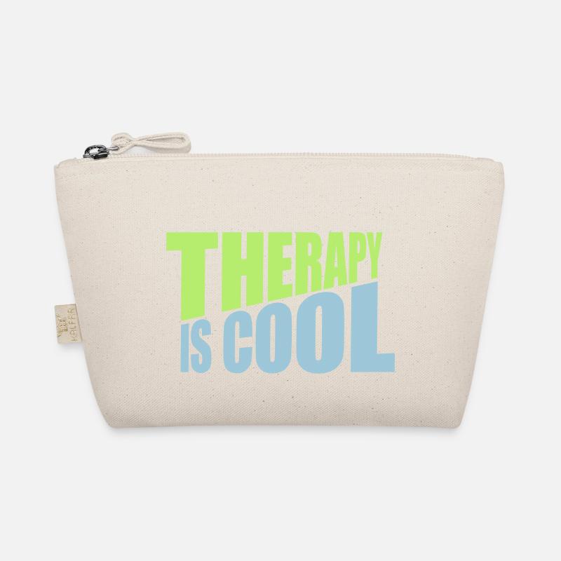 therapy is cool Quote Organic Pouch