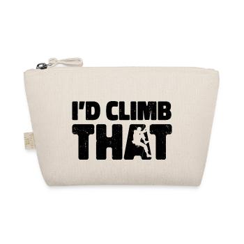 I'd Climb That Rock Climbing Bouldering Climber Ro - Bio-Täschchen - Natur - Vorne