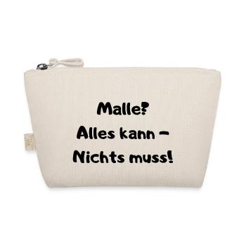 Malle Party - Alles kann Nichts muss - Spruch - Bio-Täschchen - Natur - Vorne