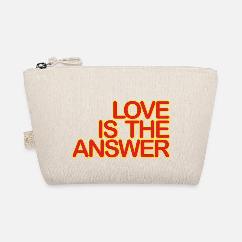 LOVE is the ANSWER 02rotKgelb - Bio-Täschchen - Natur