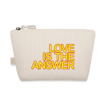 LOVE is the ANSWER 05gelbKrot - Organic Pouch - nature - Front