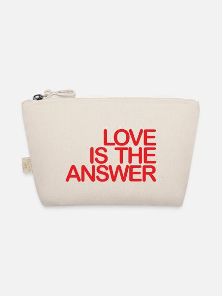LOVE is the ANSWER 02rot - Bio-Täschchen - Natur
