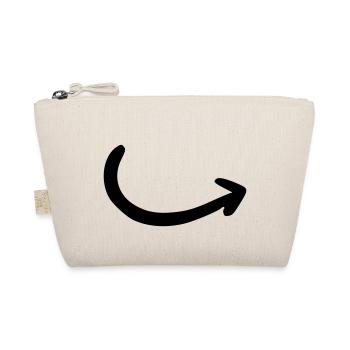 Arrow drawing sketch black - Organic Pouch - nature - Front