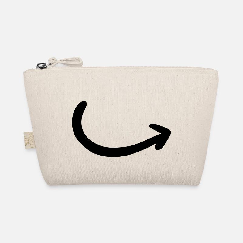 Arrow drawing sketch black Organic Pouch