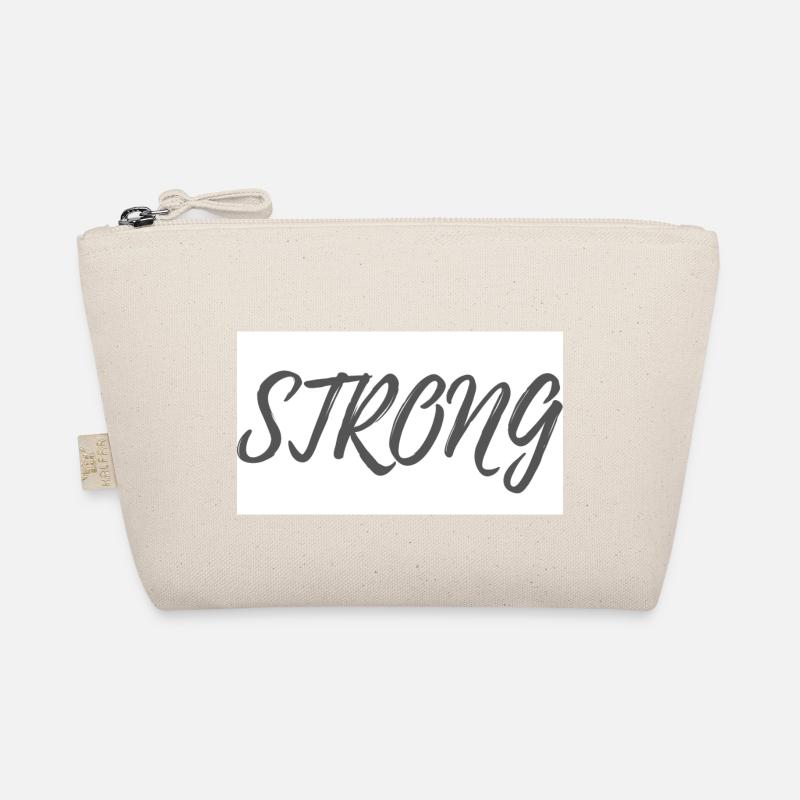 STRONG Schriftzug - Bio-Täschchen - Natur