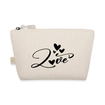 Love Valentinstag - Bio-Täschchen - Natur - Vorne