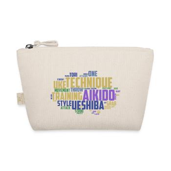 Japanese Martial Arts Aikido Terms Wordcloud - Organic Pouch - nature - Front