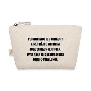 Joggen-Lunge pfeift-Long-Covid lustiger Spruch - Bio-Täschchen - Natur - Vorne