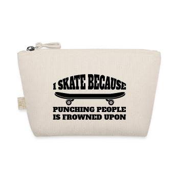 Skateboard Skater Skateboarding Skaten Skate-Fan - Bio-Täschchen - Natur - Vorne