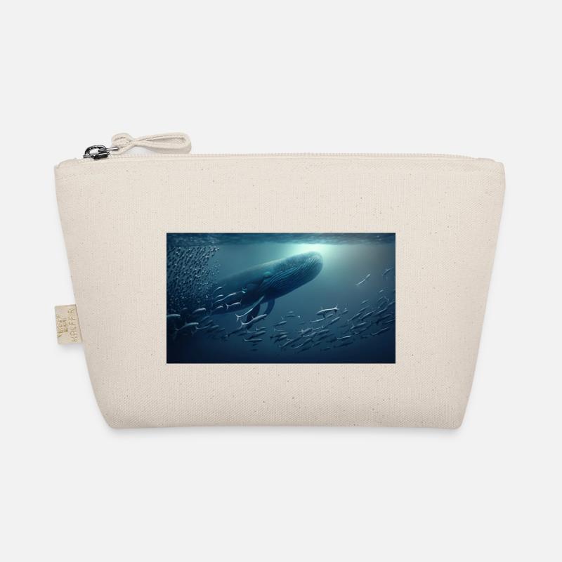 Wal und Fisch - Bio-Täschchen - Natur
