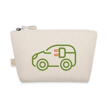 e car elektro auto grün elektrisch e auto - Bio-Täschchen - Natur - Vorne