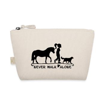 never walk alone - mit Pferd und Hund - Bio-Täschchen - Natur - Vorne