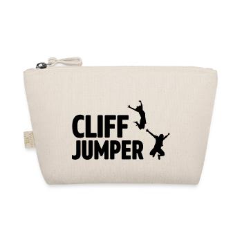 Retro Graphic Cliff Diver Cliff Diving Tombstoning - Organic Pouch - nature - Front