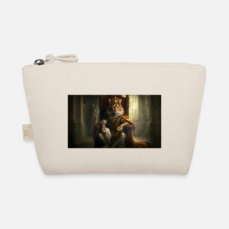Tiger sitting on a throne, Generative AI Organic Pouch