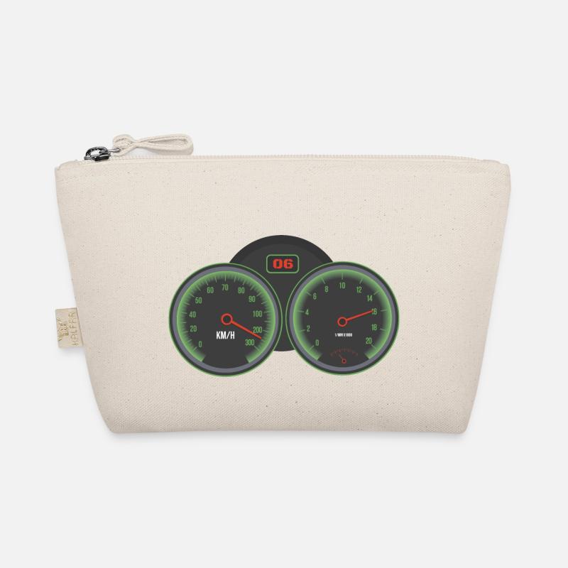 Motorrad Tachometer - Bio-Täschchen - Natur