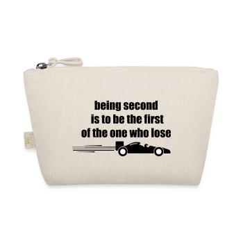 racing quote / Rennfahrern Zitat Design - Bio-Täschchen - Natur - Vorne
