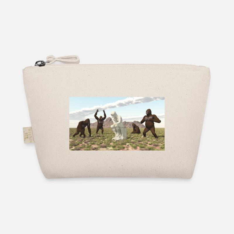 Gorillas mit Denker Skulptur Bio-Täschchen