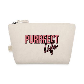 Purrfect Life Cat Lover Quote - Organic Pouch - nature - Front