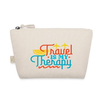 Travel Is My Therapy - Bio-Täschchen - Natur - Vorne