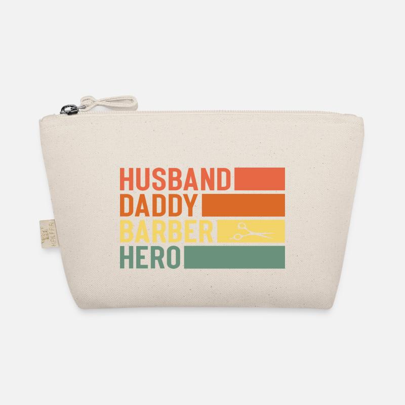 Husband Daddy Barber Hero - Bio-Täschchen - Natur