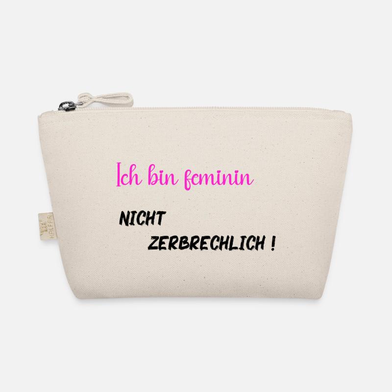 Ich bin feminin, nicht zerbrechlich - PNK BLK Bio-Täschchen