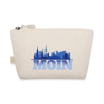 Moin Hamburg Skyline Meer Silhouette - Bio-Täschchen - Natur - Vorne