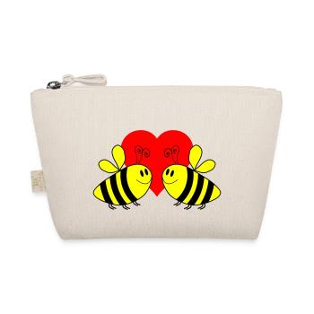 biene love 3 - Bio-Täschchen - Natur - Vorne