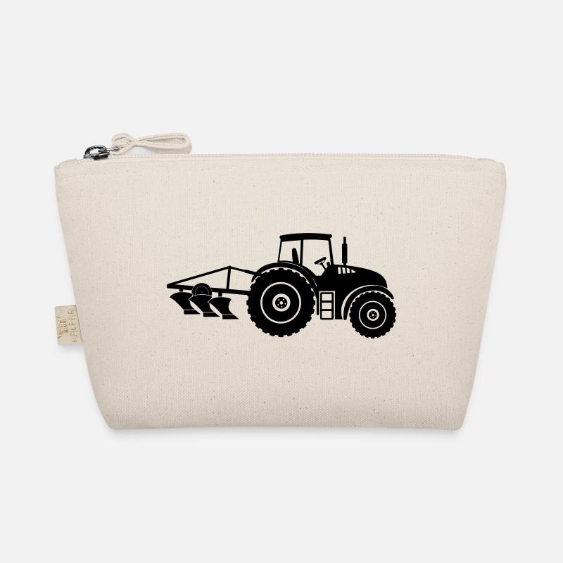 Traktor mit Pflug-Logo-Bauernhof Bio-Täschchen