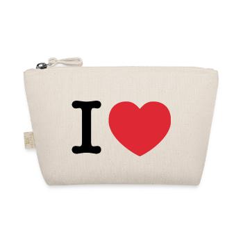 I Love | Love | I Heart - Organic Pouch - nature - Front