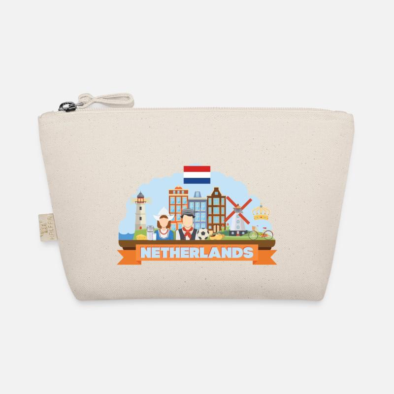 Netherlands travel flat composition Organic Pouch