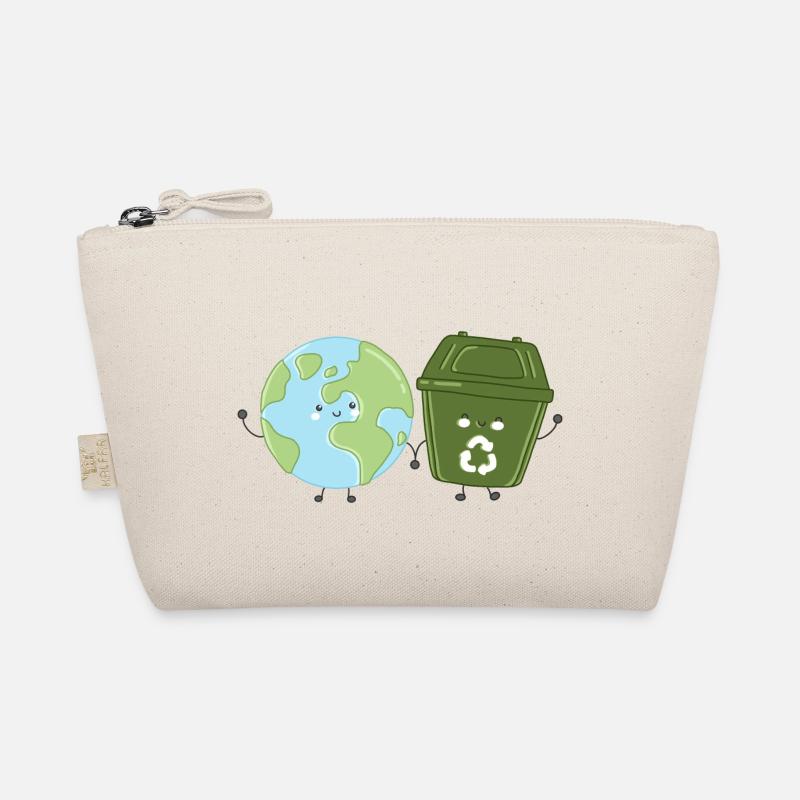 Recycling auf Erden Hand in Hand - Bio-Täschchen - Natur