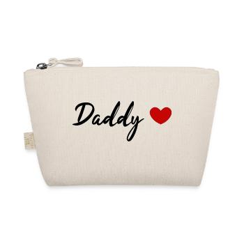 Daddy with red heart - Organic Pouch - nature - Front