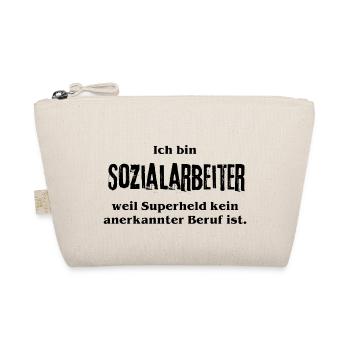 Sozialarbeiter - weil Superheldin kein anerkannter - Bio-Täschchen - Natur - Vorne