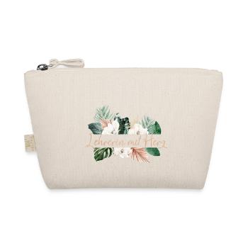 Lehrerin mit Herz -Floral-Palmen- personalisierbar - Bio-Täschchen - Natur - Vorne