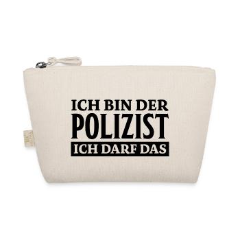 Polizist Spruch Polizei Lustiges Polizist Geschenk - Bio-Täschchen - Natur - Vorne