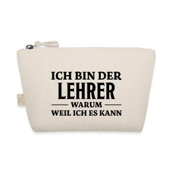Lehrer Spruch Unterricht Lustiges Lehrer Geschenk - Bio-Täschchen - Natur - Vorne