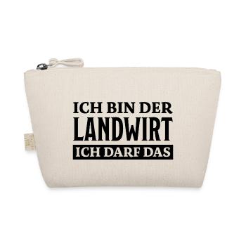 Landwirt Spruch Traktor Lustiges Landwirt Geschenk - Bio-Täschchen - Natur - Vorne