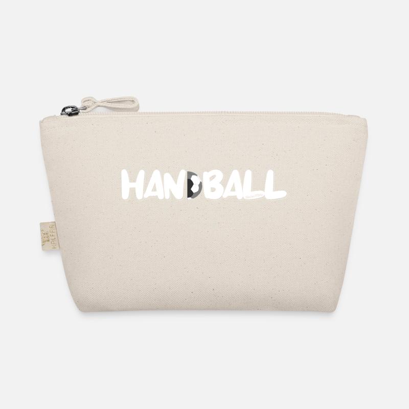 Handball - Hinten Mitte - Bio-Täschchen - Natur