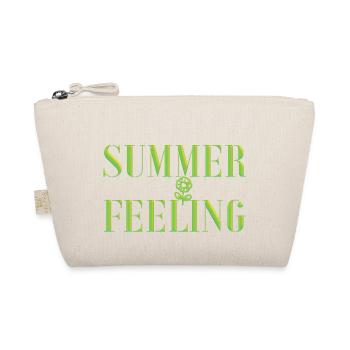 SUMMER FEELING mit Blume - Bio-Täschchen - Natur - Vorne