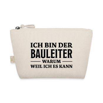 Bauleiter Spruch Baustelle Fun Bauleiter Geschenk - Bio-Täschchen - Natur - Vorne